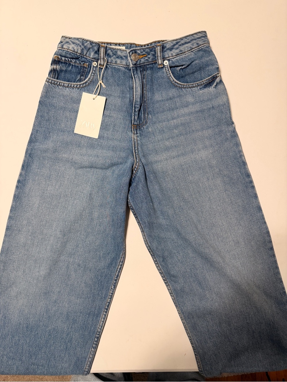Zara Light Blue Wide Leg Kids Jeans